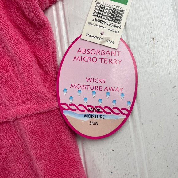 Jasmine Rose Intimates Women's size Large 2 pc set Pink Terry Cloth NWT - Picture 4 of 11